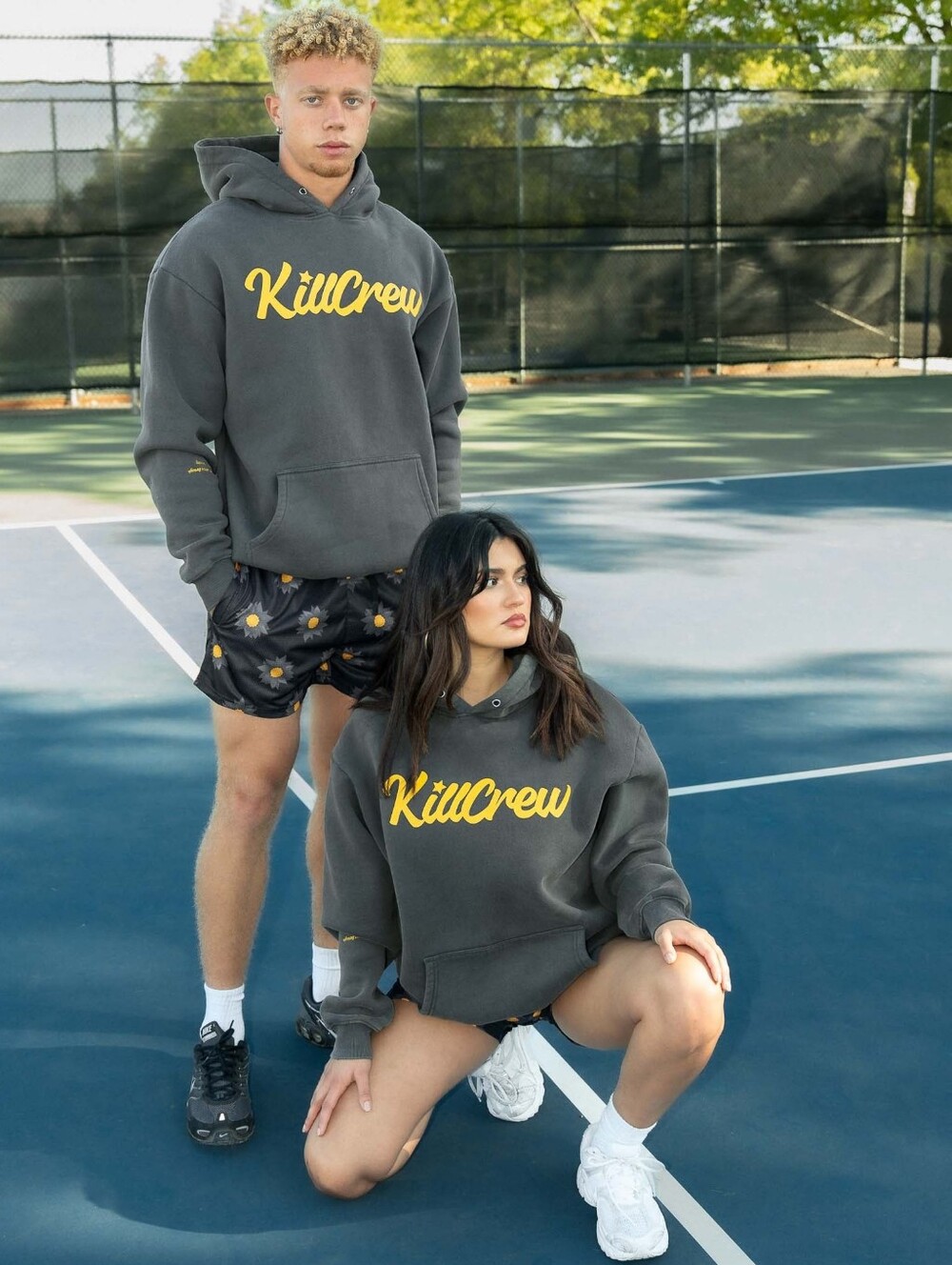 Kill Crew OVERSIZED LUX "SCRIPT" HOODIE - GREY / GOLD